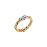 FOPE 18ct Yellow Gold Prima Flex'it  0.07ct Diamond Ring - Medium