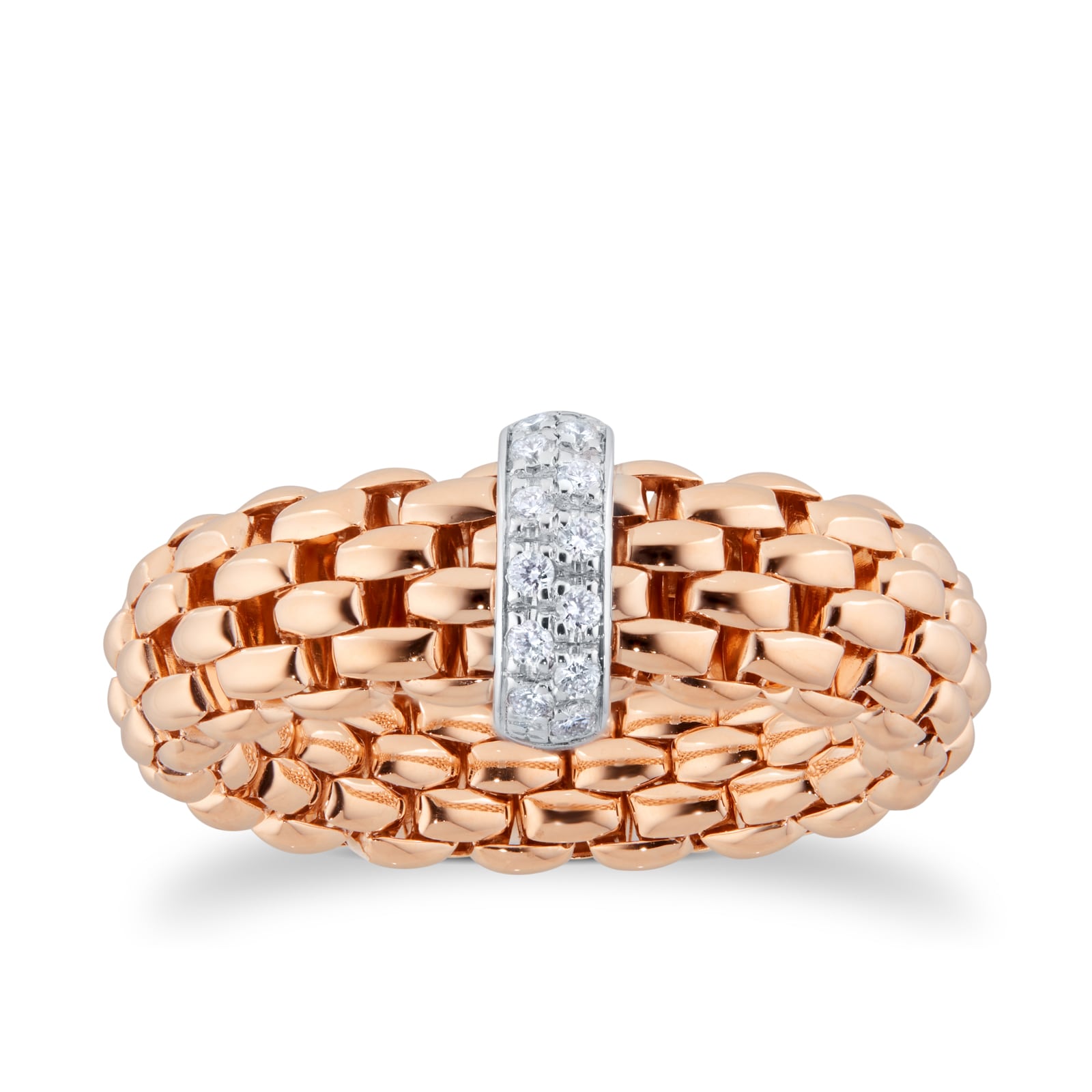 18ct Rose Gold Vendome Flex'it 0.10ct Diamond Ring - Small image