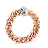 FOPE 18ct Rose Gold Vendome Flex'it 0.10ct Diamond Ring - Small