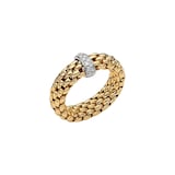 FOPE 18ct Yellow Gold Vendome Flex'it 0.10ct Diamond Ring - Large