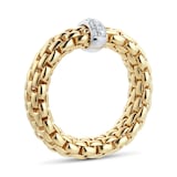 FOPE 18ct Yellow Gold Vendome Flex'it 0.10ct Diamond Ring - Large