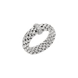 FOPE 18ct White Gold Vendome Flex'it 0.10ct Diamond Ring - Small