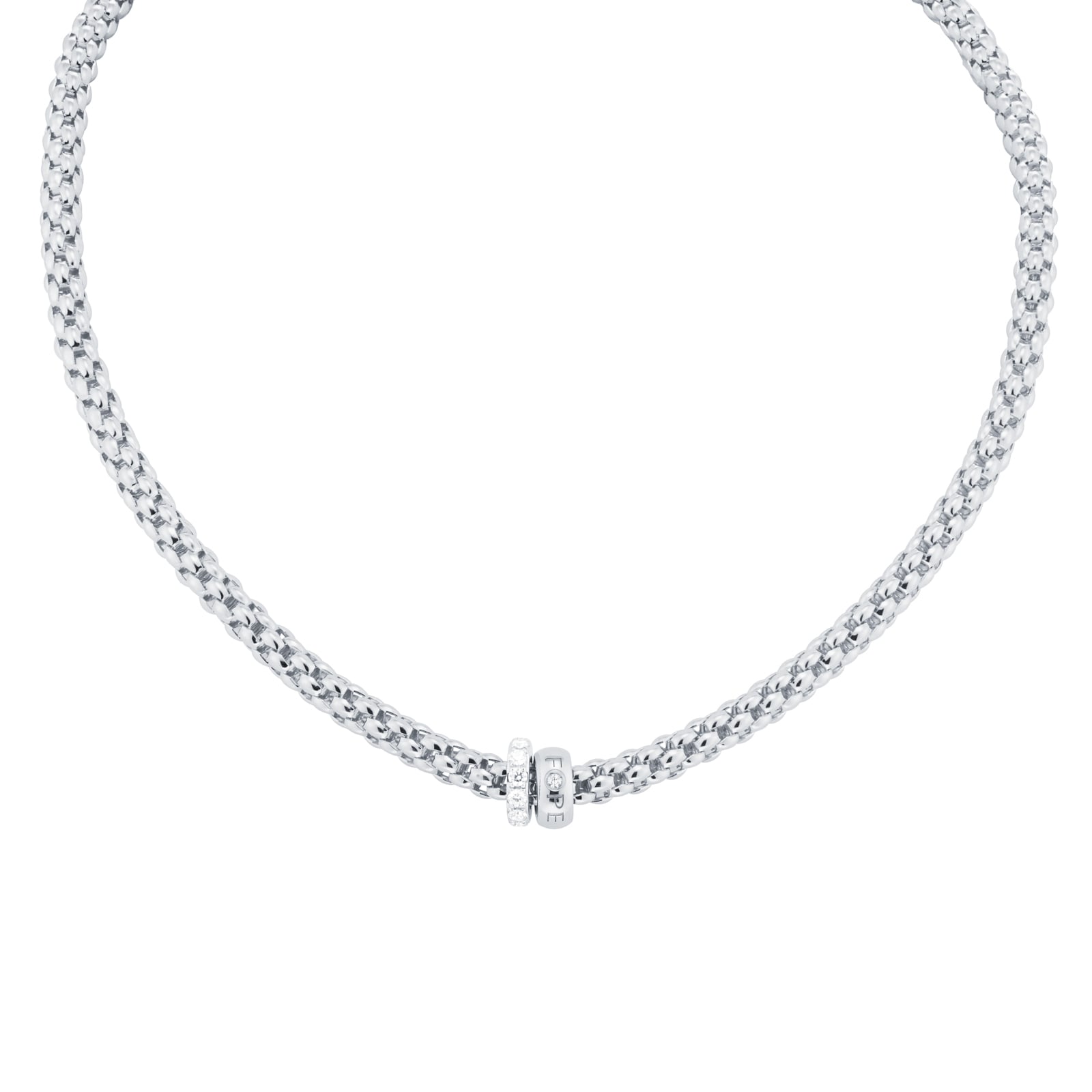 Fope 18ctWhite Gold Solo 0.29ct Diamond Necklace Fope 18ctWhite Gold Solo 0.29ct Diamond Necklace