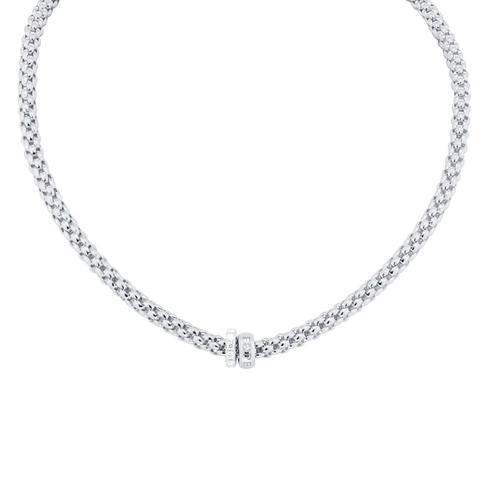 Fope 18ctWhite Gold Solo 0.29ct Diamond Necklace