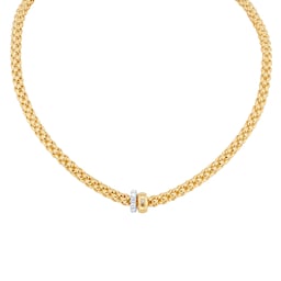 37251584 - 18ct Yellow Gold Solo 0.29ct Diamond Necklace