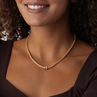 Fope 18ct Yellow Gold Solo 0.29ct Diamond Necklace