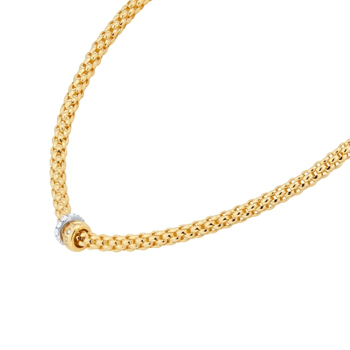 Fope 18ct Yellow Gold Solo 0.29ct Diamond Necklace