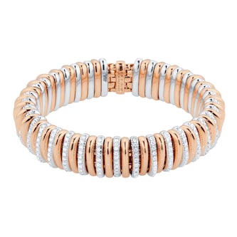 Fope 18ct Rose Gold Pano 2.65ct Diamond Bracelet - Size Medium Fope 18ct Rose Gold Pano 2.65ct Diamond Bracelet - Size Medium