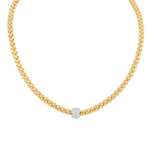 Fope 18ct Yellow Gold Solo 0.29ct Diamond Necklace