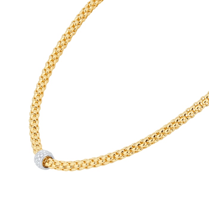 Fope 18ct Yellow Gold Solo 0.29ct Diamond Necklace