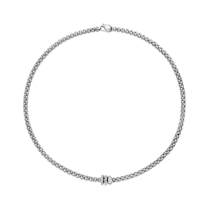 Fope 18ct White Gold Solo 0.56ct Diamond Necklace