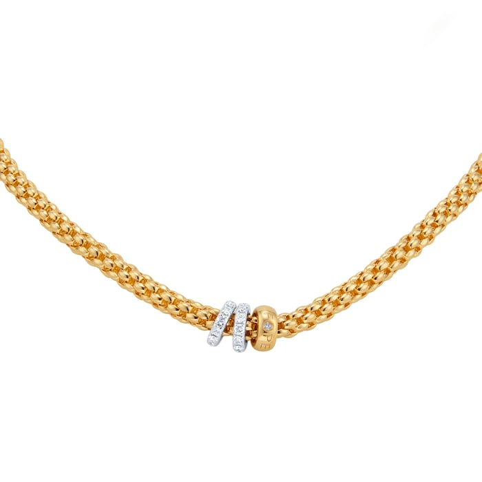 Fope 18ct Yellow Gold Solo 0.56ct Diamond Necklace