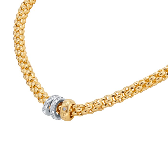 Fope 18ct Yellow Gold Solo 0.56ct Diamond Necklace