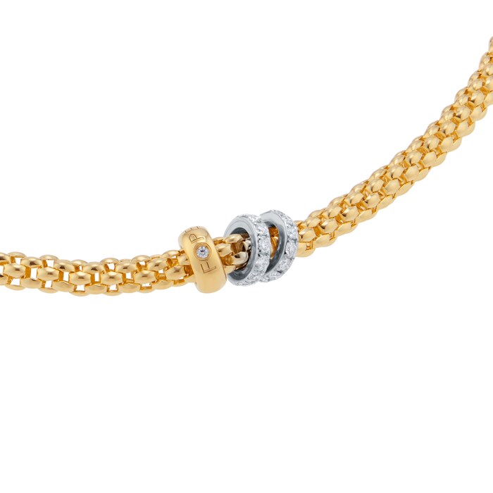 Fope 18ct Yellow Gold Solo 0.56ct Diamond Necklace