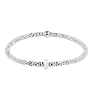 Fope 18ct White Gold Flex'it Prima Diamond Bracelet