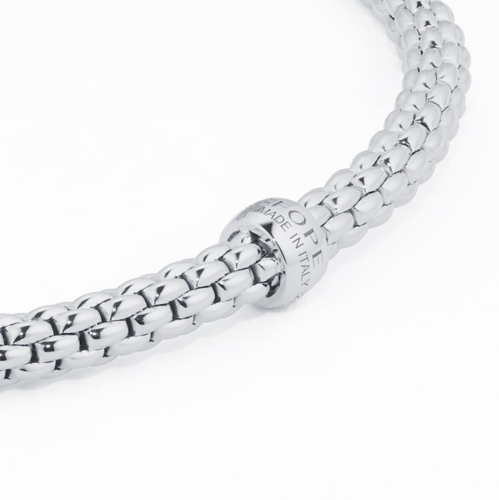 Fope 18ct White Gold Flex'it Prima Diamond Bracelet