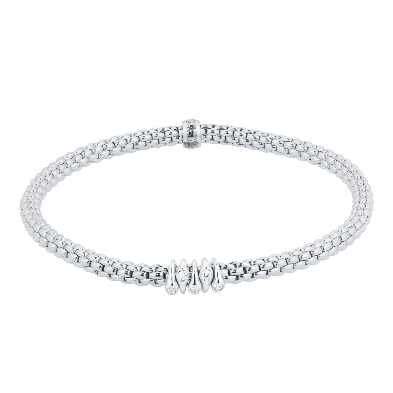 18ct White Gold Flex'it Prima 0.07ct Diamond Bracelet