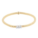 Fope 18ct Yellow Gold Flex'it Prima 0.07ct Diamond Bracelet