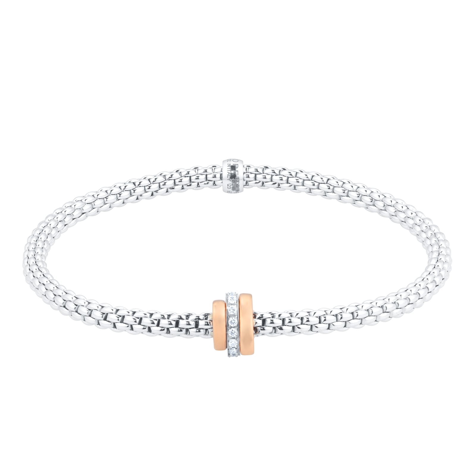 Fope 18ct White Gold Prima Bracelet - Size Small