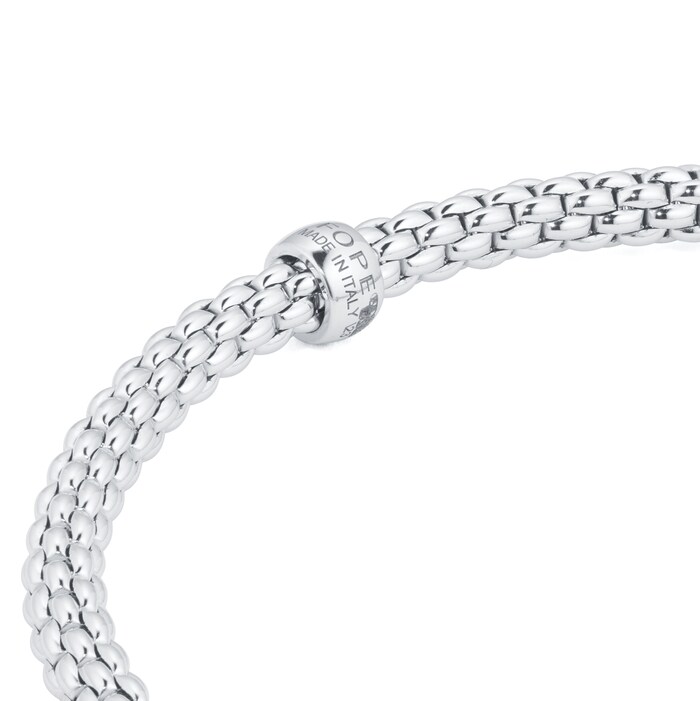 Fope 18ct White Gold Prima Bracelet - Size Small