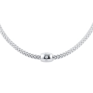 Fope 18ct White Gold Solo Flex'it 0.03ct Diamond Necklace