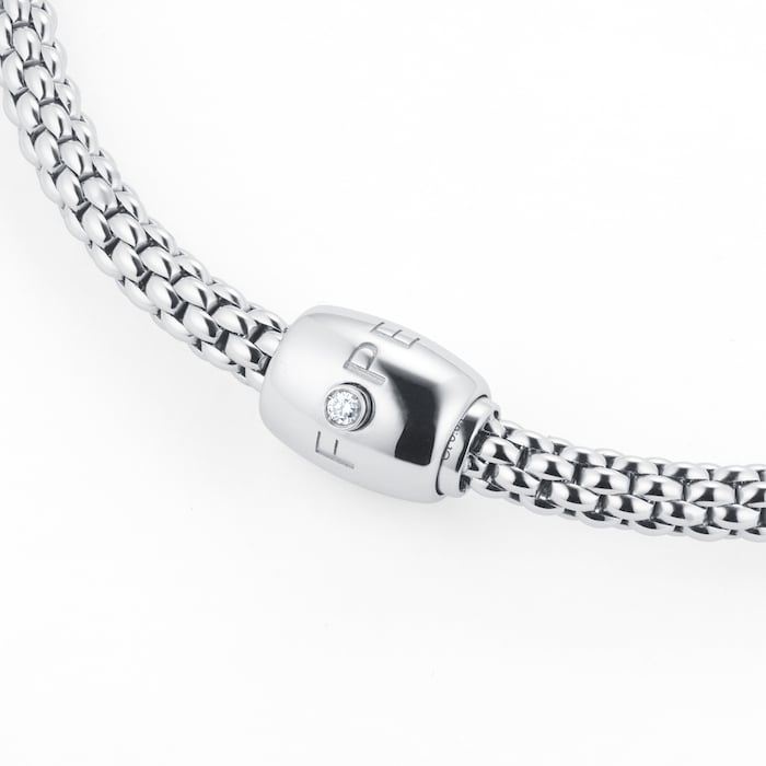 Fope 18ct White Gold Solo Flex'it 0.03ct Diamond Necklace