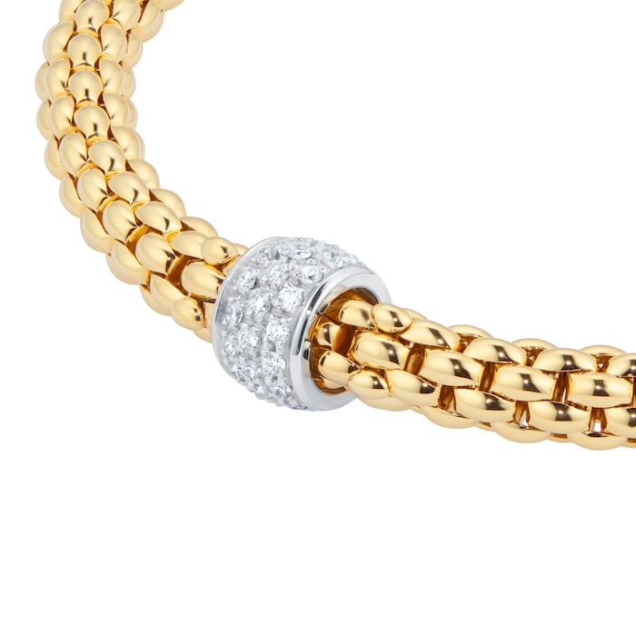 Fope 18ct Yellow Gold Solo Bracelet - Size Small