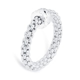 Fope 18ct White Gold Solo 0.17ct Diamond Ring - Size Small