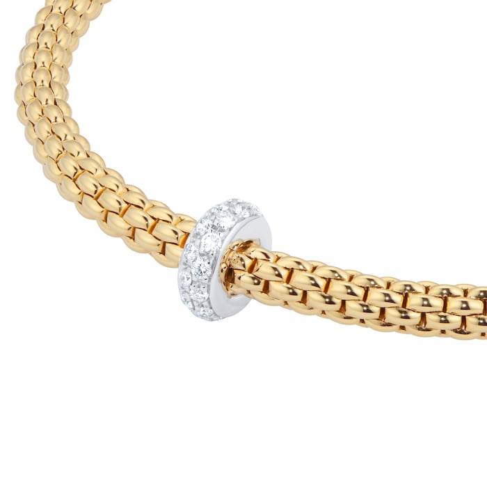 Fope 18ct Yellow Gold Prima Bracelet - Size Small