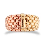 Fope Essentials 18ct Yellow & Rose Gold Ring - Size Large