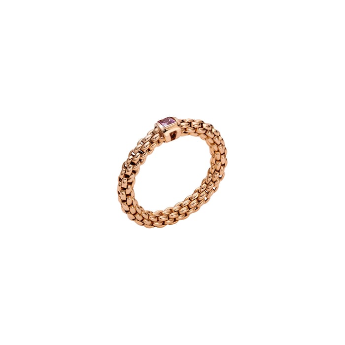 FOPE 18ct Rose Gold Souls Flex'it Pink Sapphire Ring - Small