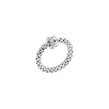 FOPE 18ct White Gold Solo Flex'it 0.17ct Diamond Ring - Small