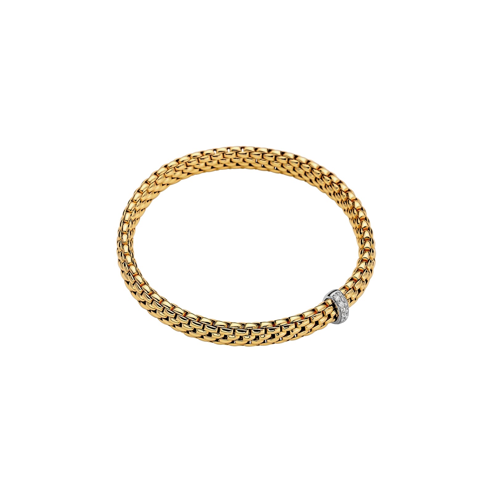 FOPE 18ct Yellow Gold Vendome Flex'it Diamond Bracelet