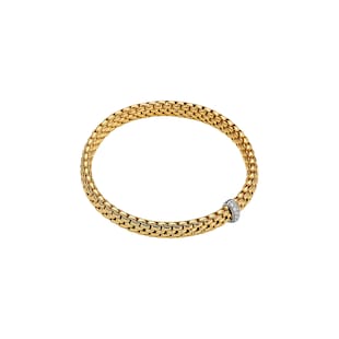 FOPE 18ct Yellow Gold Vendome Flex'it Diamond Bracelet