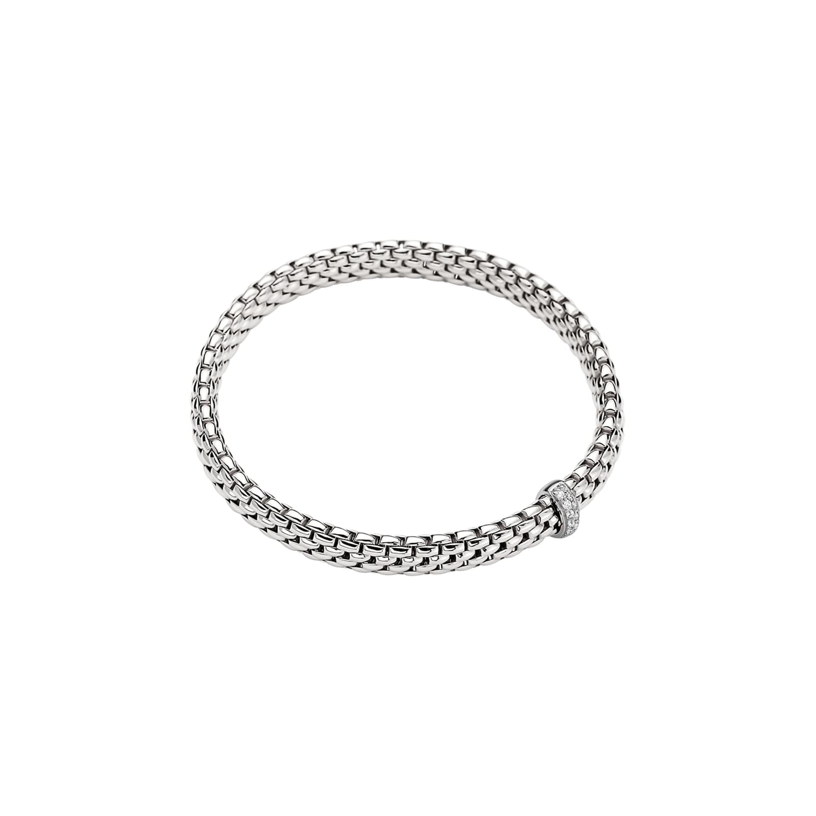 FOPE 18ct White Gold Vendome Flex'it  Diamond Bracelet