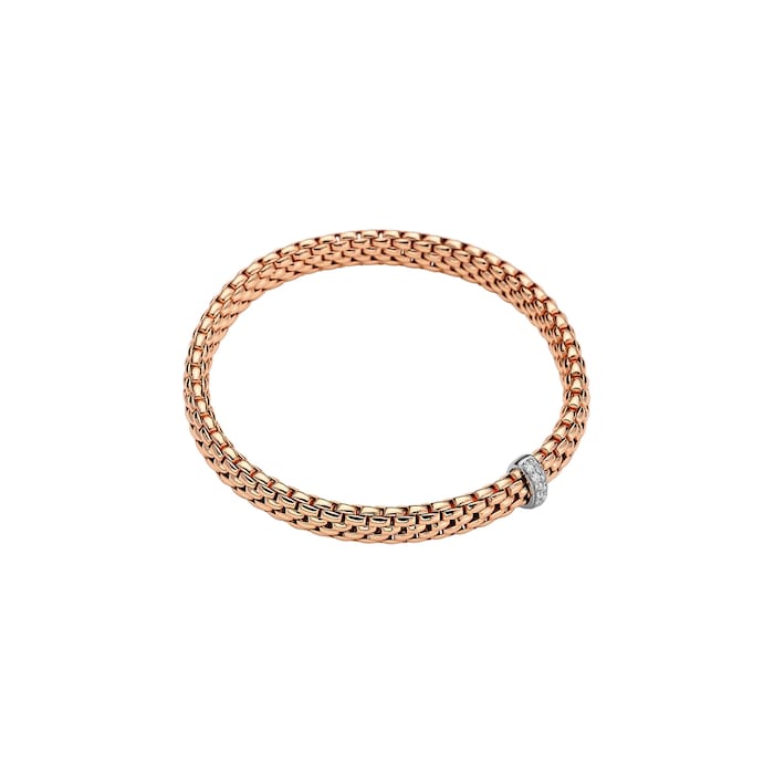 FOPE 18ct Rose Gold Vendome Flex'it Diamond Bracelet