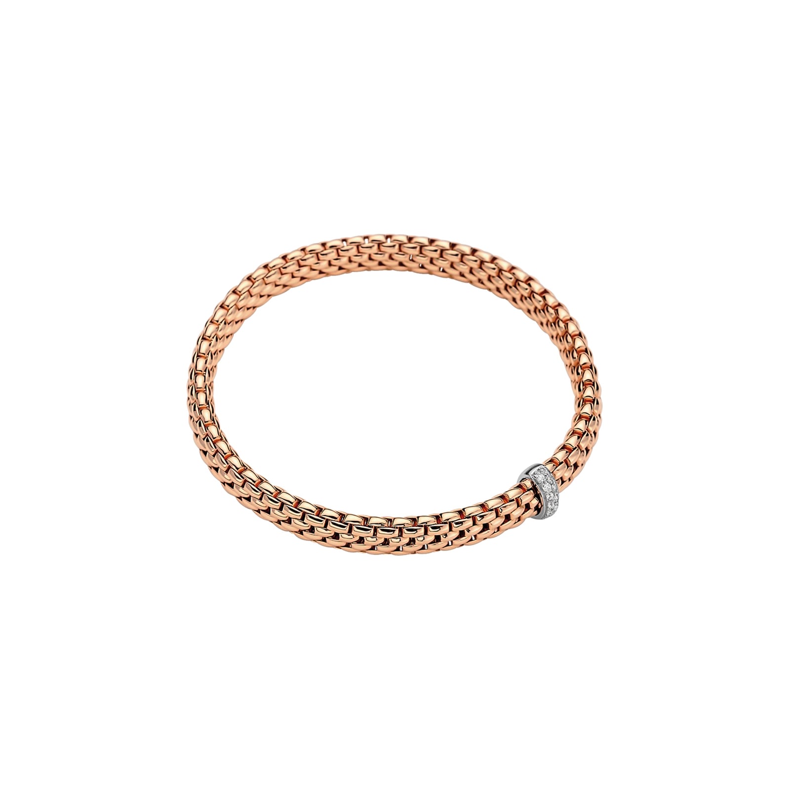 FOPE 18ct Rose Gold Vendome Flex'it Diamond Bracelet