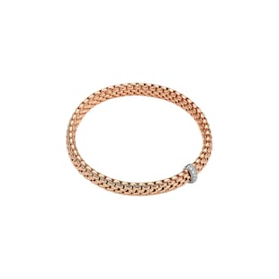 FOPE 18ct Rose Gold Vendome Flex'it Diamond Bracelet