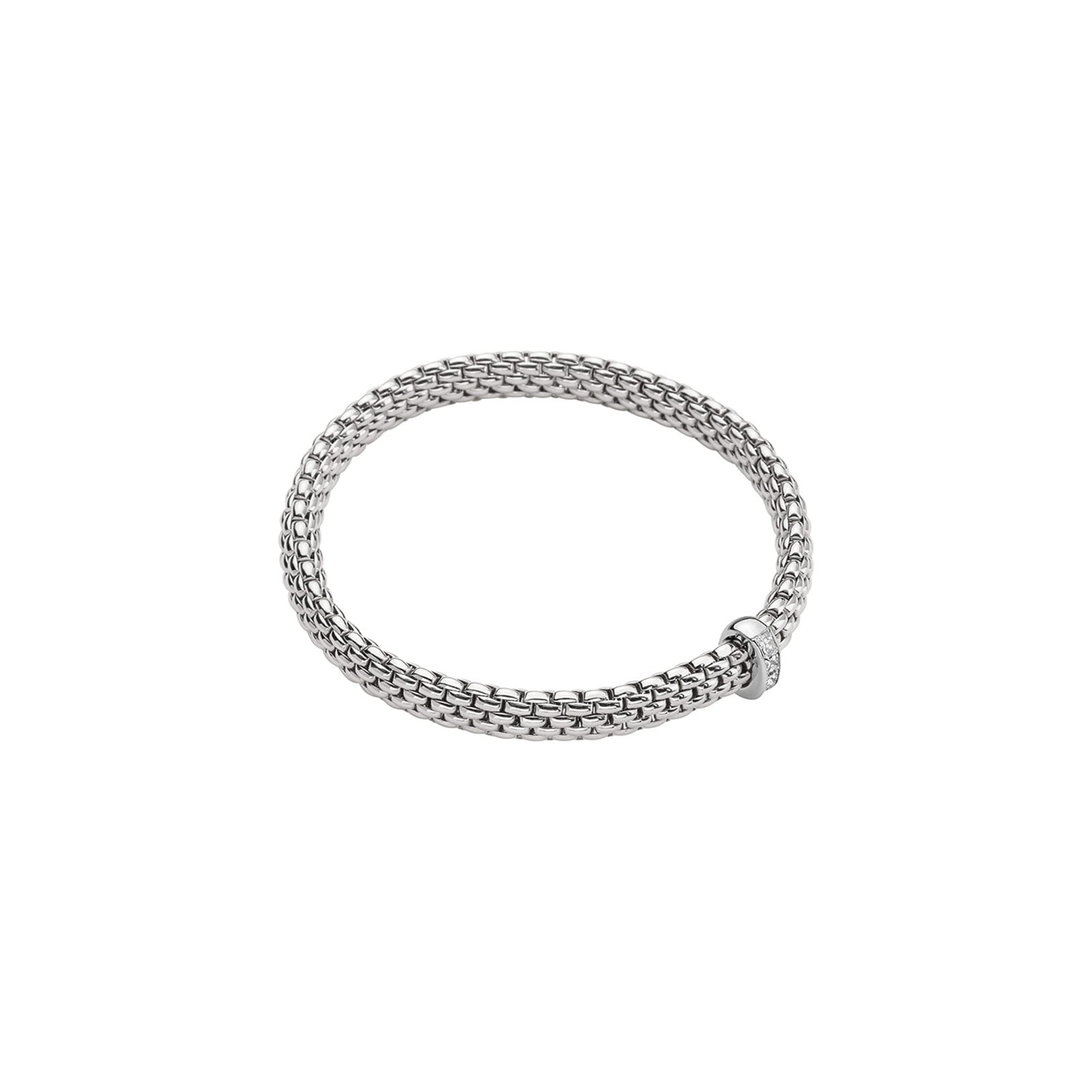 FOPE 18ct White Gold Vendome Flex'it Diamond Bracelet