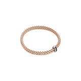 FOPE 18ct Rose Gold Vendome Flex'it Black Diamond Bracelet