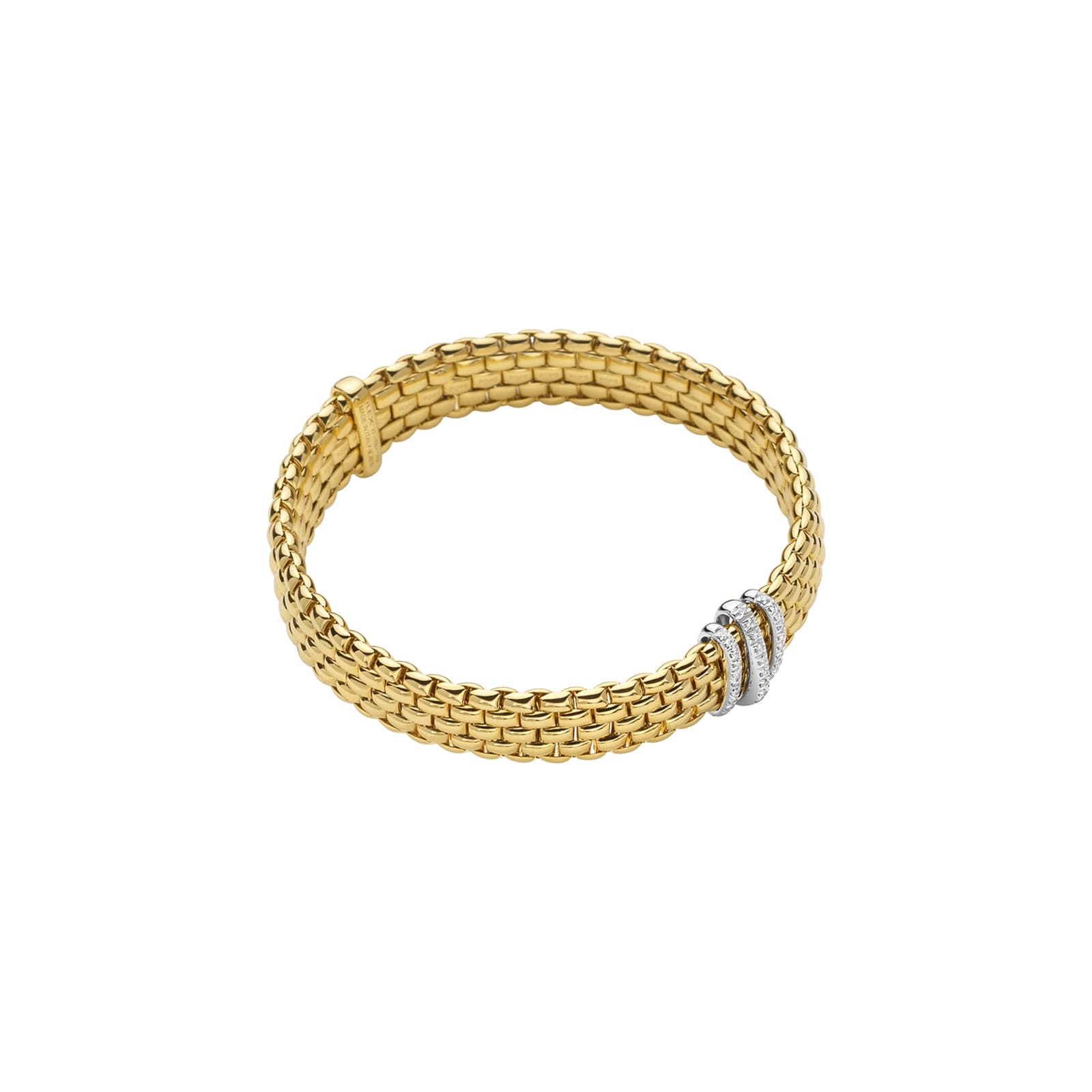 18ct Yellow Gold Panorama Flex'it 0.23ct Diamond Bracelet