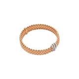 FOPE 18ct Rose Gold Panorama Flex'it 0.23ct Diamond Bracelet