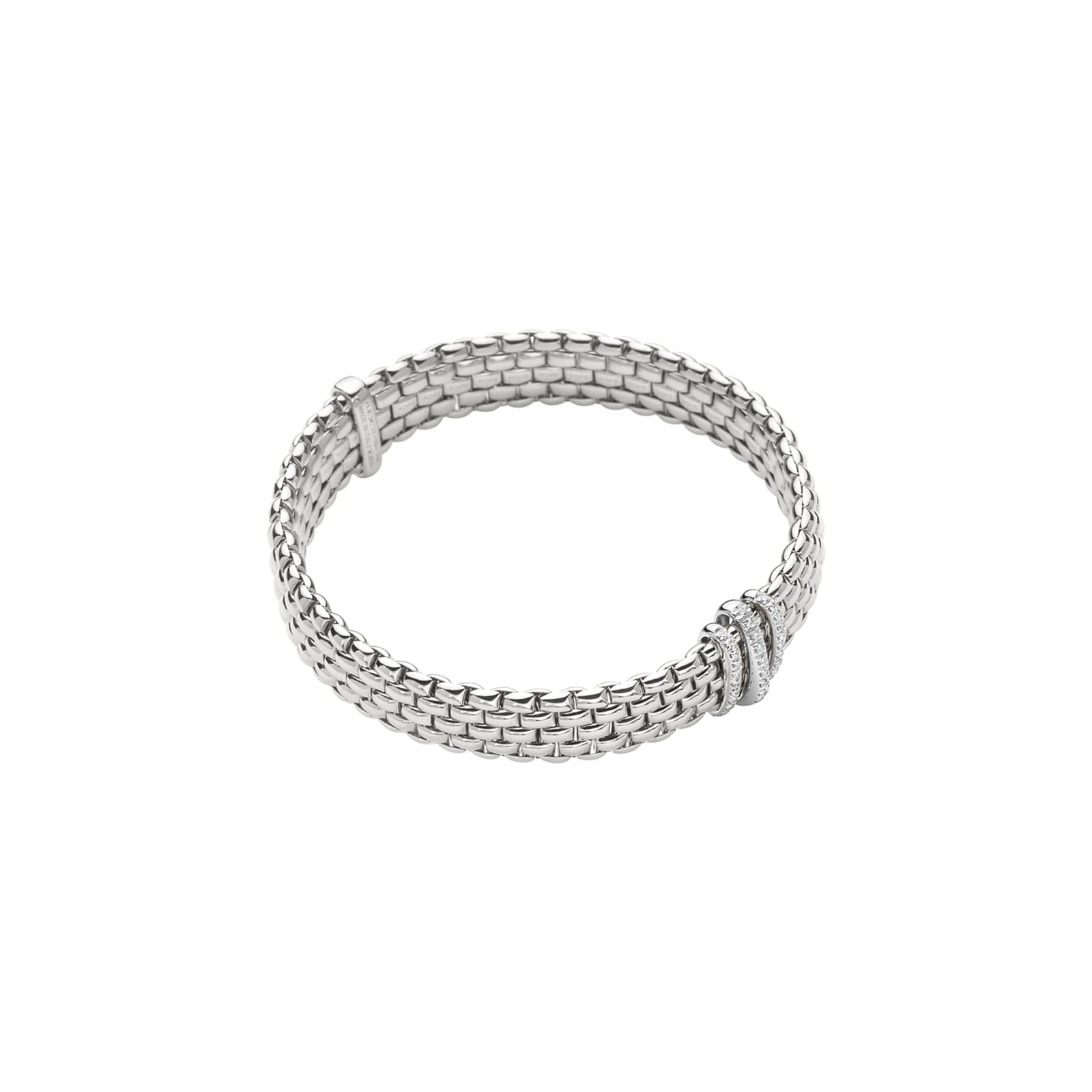 FOPE 18ct White Gold Panorama Flex'it 0.23ct Diamond Bracelet