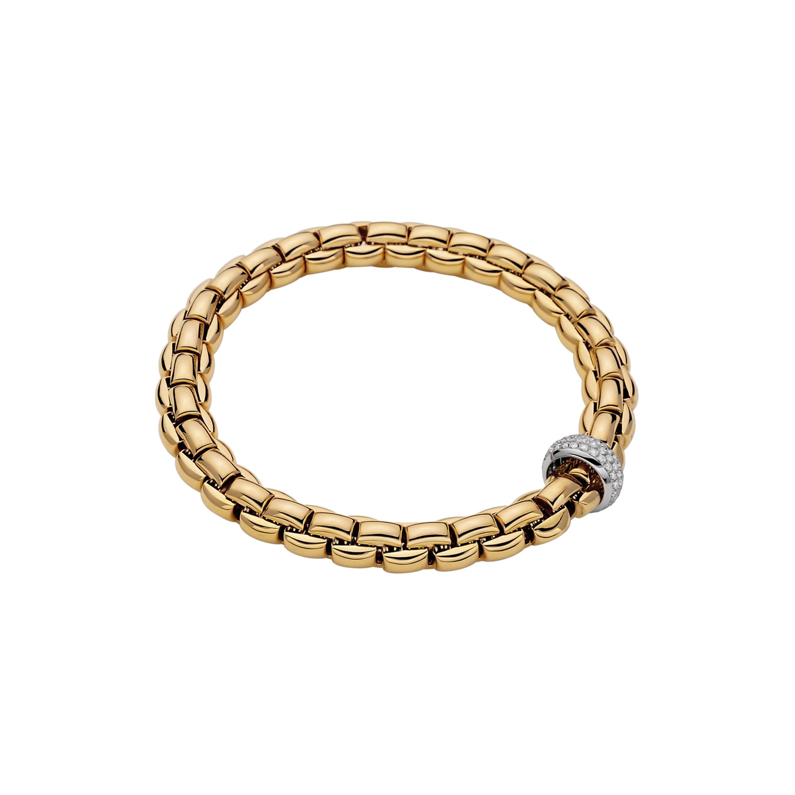 FOPE 18ct Yellow Gold Eka Flex'it 0.58ct Diamond Bracelet