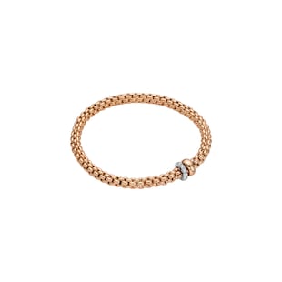 FOPE 18ct Rose Gold Solo Flex'it 0.29ct Diamond Bracelet