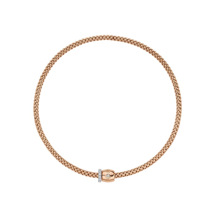 FOPE 18ct Rose Gold Solo Flex'it 0.47ct Diamond Necklace