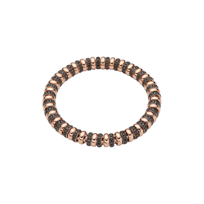 FOPE 18ct Rose Gold Solo Flex'it 3.05ct Black Diamond Bracelet