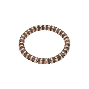 FOPE 18ct Rose Gold Solo Flex'it 3.05ct Black Diamond Bracelet