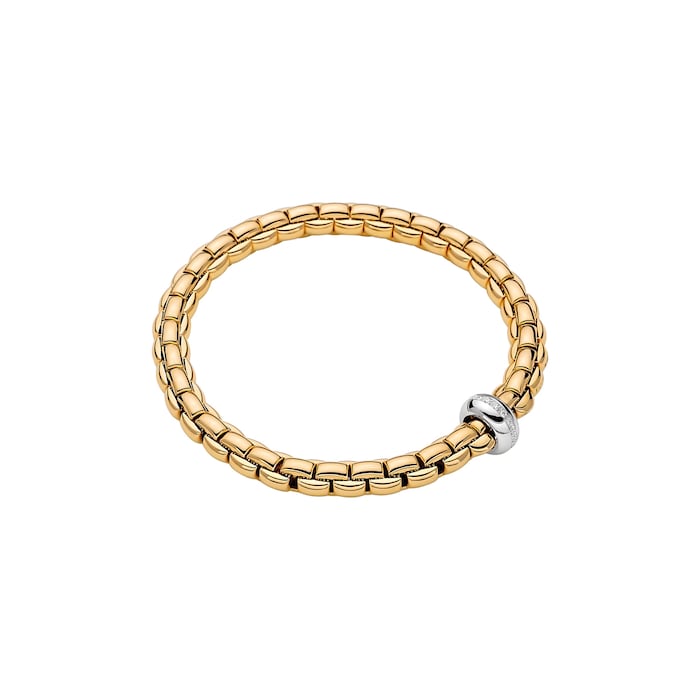 FOPE 18ct Yellow Gold Eka Flex'it 0.13ct Diamond Bracelet