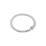 FOPE 18ct White Gold Eka Flex'it 0.13ct Diamond Bracelet